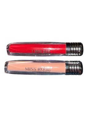 Miss Rose Professional Makeup Lip Gloss Nude & Red